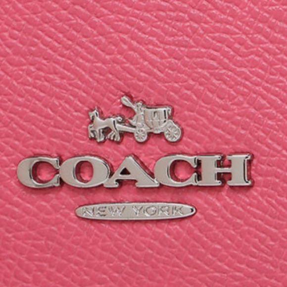 NWT Coach Sierra Satchel in Crossgrain Leather 57524 Silver / Strawberry - Picture 4 of 4